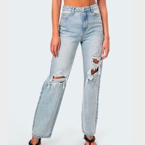 Edikted ‘Wide or Die’ Ripped Jeans